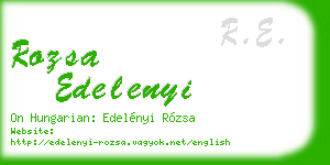 rozsa edelenyi business card