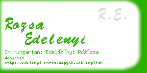 rozsa edelenyi business card